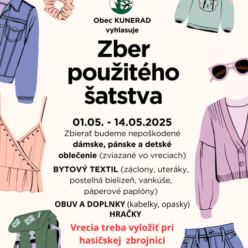 Zber použitého šatstva 2025 